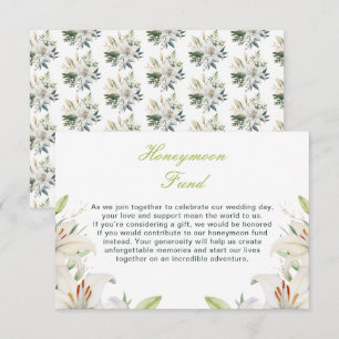 Carte D'accompagnement Mariage de fleurs blanches