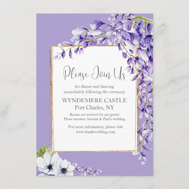 Carte D'accompagnement Mariage de fleurs de bactéries (Devant)