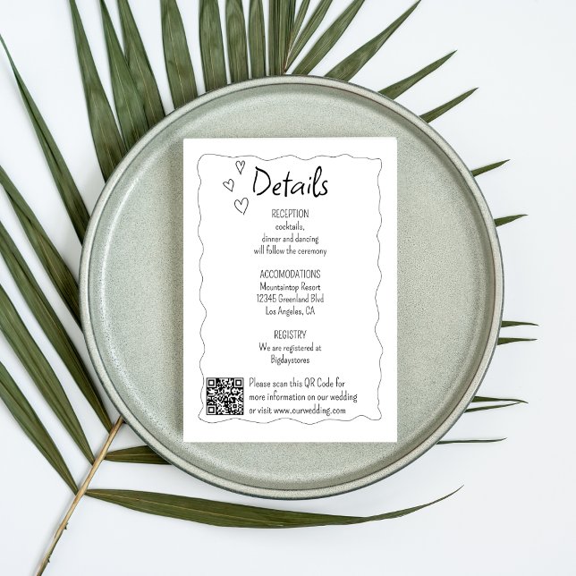 Carte D'accompagnement Mariage de gribouillis à main (Créateur téléchargé)