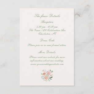 Carte D'accompagnement Mariage de jardin de chalet fleuri