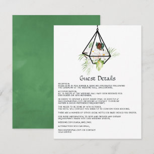 Carte D'accompagnement Mariage de jardin fleuri pastel rustique en terrar