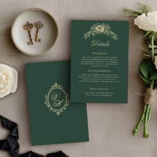 Carte D'accompagnement Mariage de l'ère Régence Détails Élégants de Famil