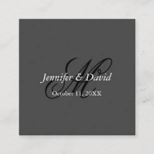 Carte D'accompagnement Mariage de monogramme de calligraphie attirant