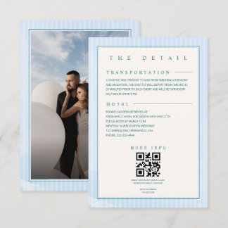 Carte D'accompagnement Mariage de plage d'été avec détails et photos