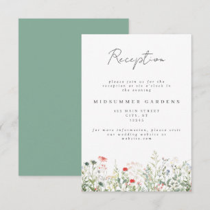 Carte D'accompagnement Mariage de prairie fleur sauvage Détails du boîtie