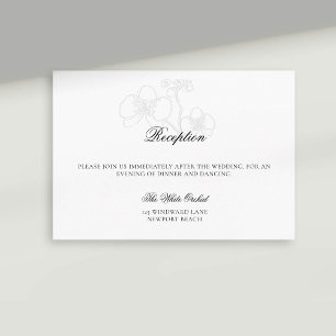 Carte D'accompagnement Mariage de réception officiel de Faux Embossé Orch