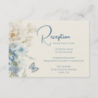 Mariage de réception romantique Dusty Blue Floral