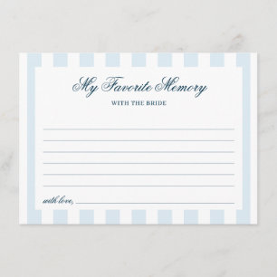 Carte D'accompagnement Mariage de Rêve avec Rayures Bleues