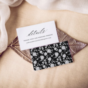 Carte D'accompagnement Mariage de script élégant