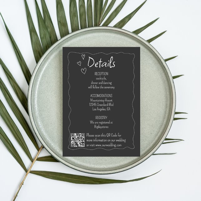 Carte D'accompagnement Mariage de tableau de bord pour gribouillis à main (Créateur téléchargé)