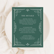 Mariage de vacances élégant classique vert | Détai