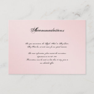 Carte D'accompagnement Mariage d'élégance rose vif Insertion