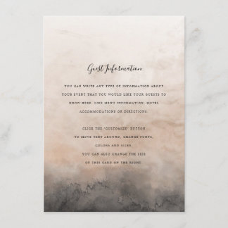 Carte D'accompagnement Mariage d'encre foncée