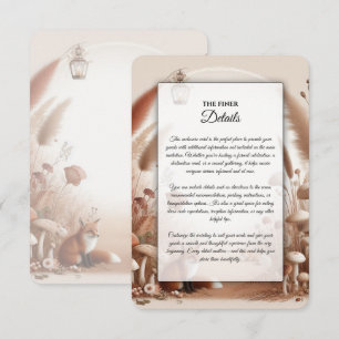 Carte D'accompagnement Mariage des Renards de la Forêt Automnale Enchanté