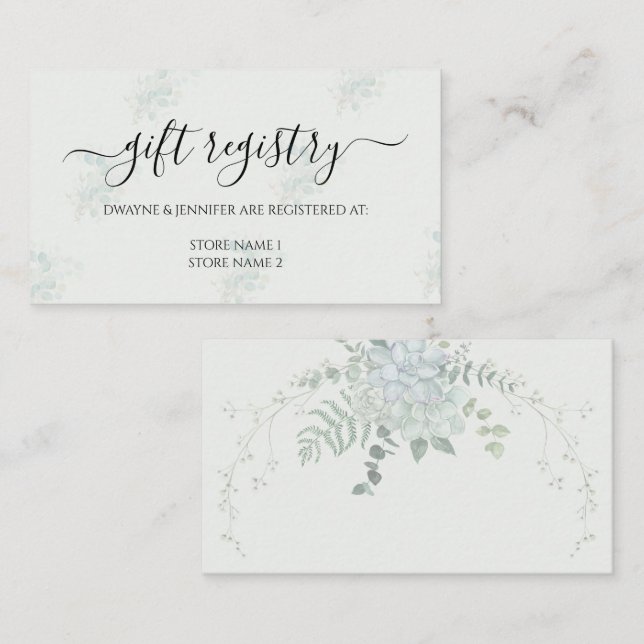 Carte D'accompagnement Mariage d'été de Bohème avec Eucalyptus (Devant / Derrière)