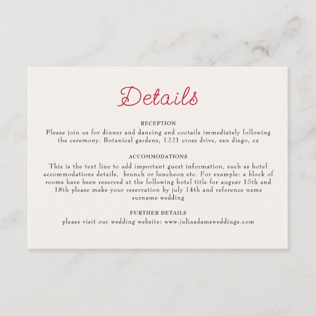 Carte D'accompagnement Mariage d'hibiscus tropicaux d'Orange brulé (Devant)