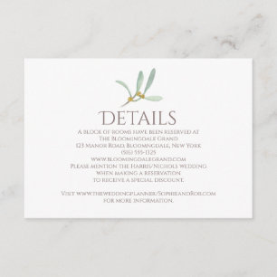 Carte D'accompagnement Mariage d'hiver de Mistletoe givré