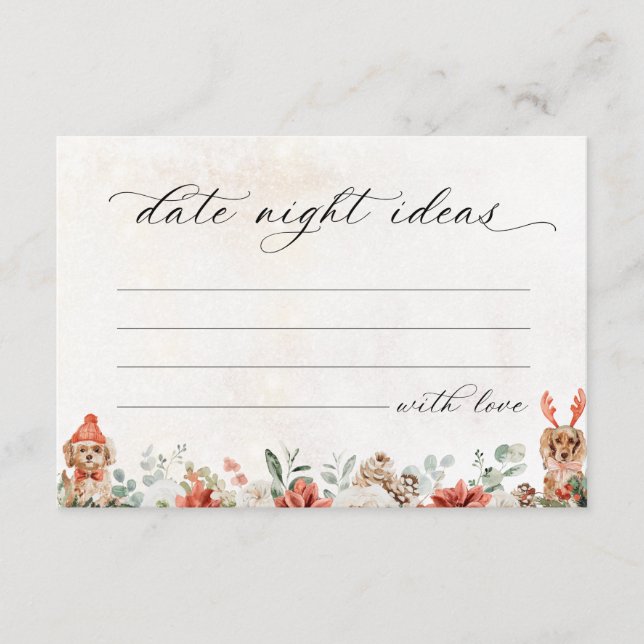 Carte D'accompagnement Mariage d'hiver en perspective  (Devant)