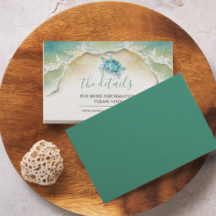 Carte D'accompagnement Mariage du site de Tropical Beach Sea Turtle