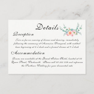 Carte D'accompagnement Mariage Élégant Fleur de Protea Roi Aquarelle