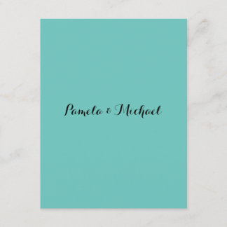 Carte D'accompagnement Mariage Élégant minimaliste classique bleu