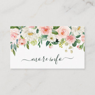 Carte D'accompagnement Mariage en fleur rose vierge Plus d'informations