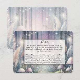 Carte D'accompagnement Mariage en forêt enchantée sous la lumière des lan