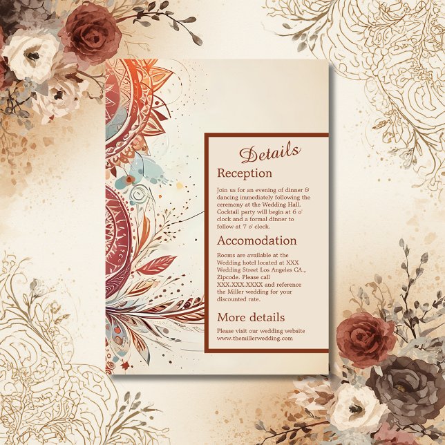 Carte D'accompagnement mariage en marbre beige (Créateur téléchargé)