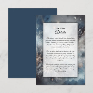 Carte D'accompagnement Mariage Étincelle de Minuit Hiver Céleste