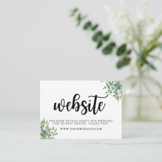 Carte D'accompagnement Mariage Feuille de l'Eucalyptus