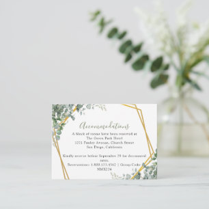 Carte D'accompagnement Mariage Feuille de l'Eucalyptus