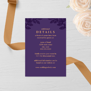 Carte D'accompagnement Mariage Feuille de ligne Whimsical