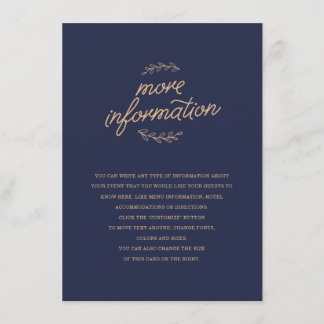 Carte D'accompagnement Mariage fleur sauvage