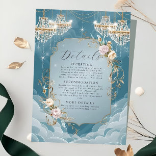 Carte D'accompagnement Mariage floral brillant