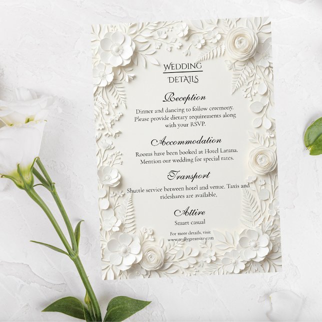 Carte D'accompagnement Mariage Floral Luxe Moderne (Créateur téléchargé)