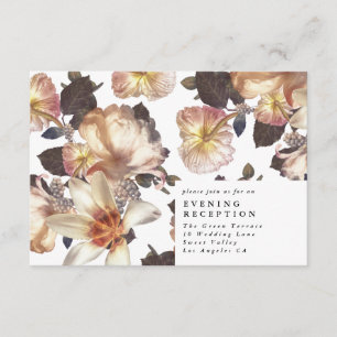 Carte D'accompagnement Mariage floral moderne romantique