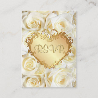Carte D'accompagnement Mariage floral rose blanche RSVP