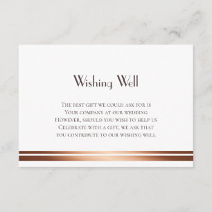 Carte D'accompagnement Mariage Gold Trim Wishing well