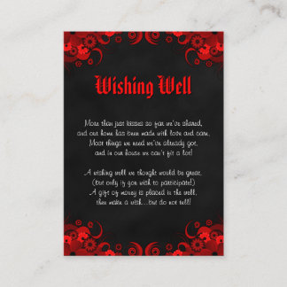 Carte D'accompagnement Mariage gothique rouge noir désirant bien