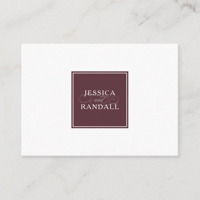 Carte D'accompagnement Mariage Hébergements et détails Information (Devant)