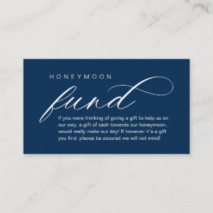 Carte D'accompagnement Mariage Honeymoon Fund, Wish, Modern Classy