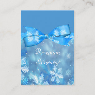 Carte D'accompagnement Mariage Icy Blue Winter Wonderland