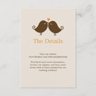 Carte D'accompagnement Mariage Inséparable