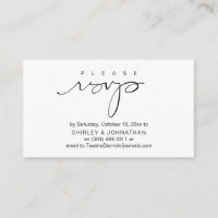 Mariage invite RSVP via Email ou SMS