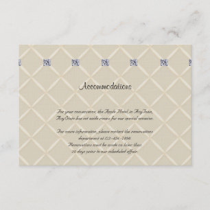 Carte D'accompagnement Mariage ivoire à billes à carreaux poches
