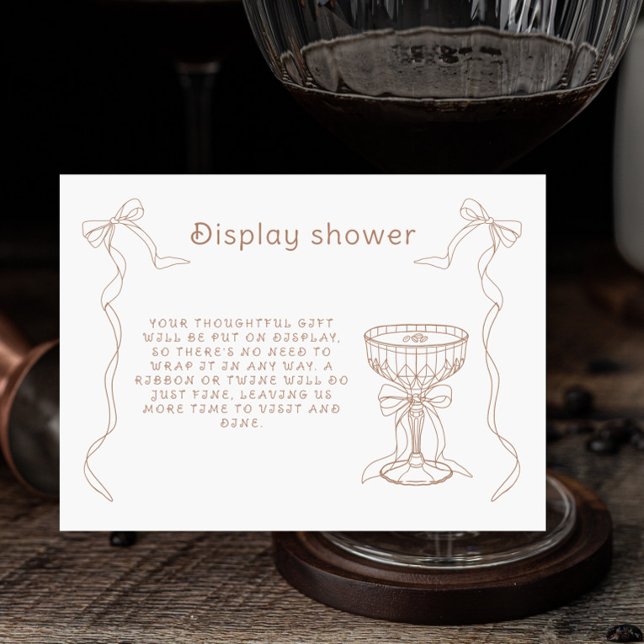 Carte D'accompagnement Mariage Martini Espresso Présentation de douche (Créateur téléchargé)