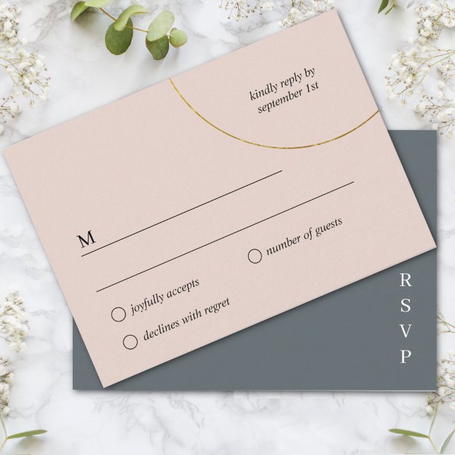 Carte D'accompagnement Mariage minimaliste des anneaux (Créateur téléchargé)