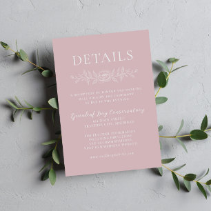 Carte D'accompagnement Mariage minimaliste Floral Simplicité 1 Clair de l