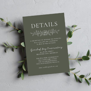 Carte D'accompagnement Mariage Minimaliste Floral Simplicité 1 Romarin Ve
