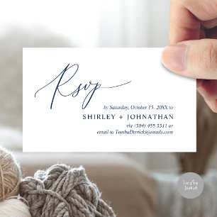 Carte D'accompagnement Mariage minimaliste moderne RSVP